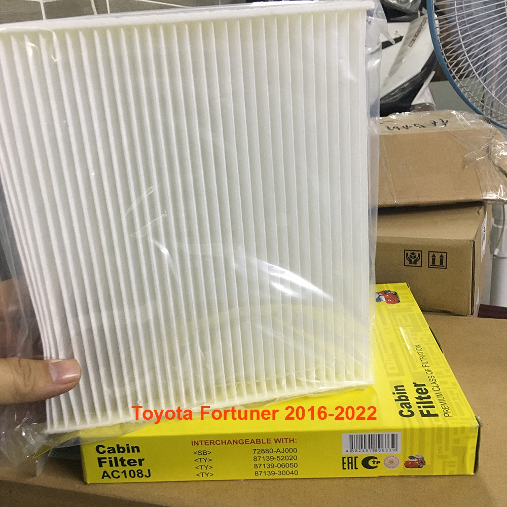 Lọc gió điều hòa AC111J-7 dành cho Toyota Fortuner 2016, 2017, 2018, 2019, 2020, 2021, 2022 87139-0K090 JS Asakashi