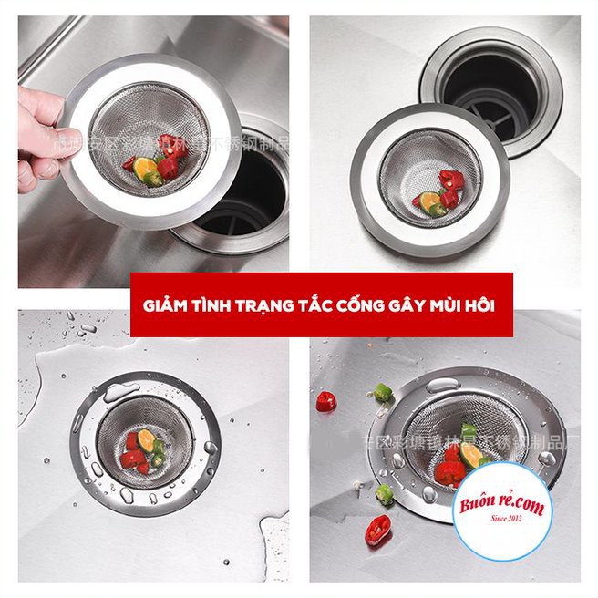 COMBO 2 Lưới lọc rác chất liệu INOX ngăn ngừa mùi hôi, mốc khó chịu - 01458