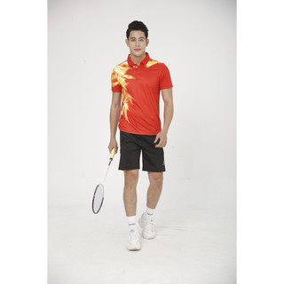 Áo thể thao nam donexpro 8988 đỏ phối vàng