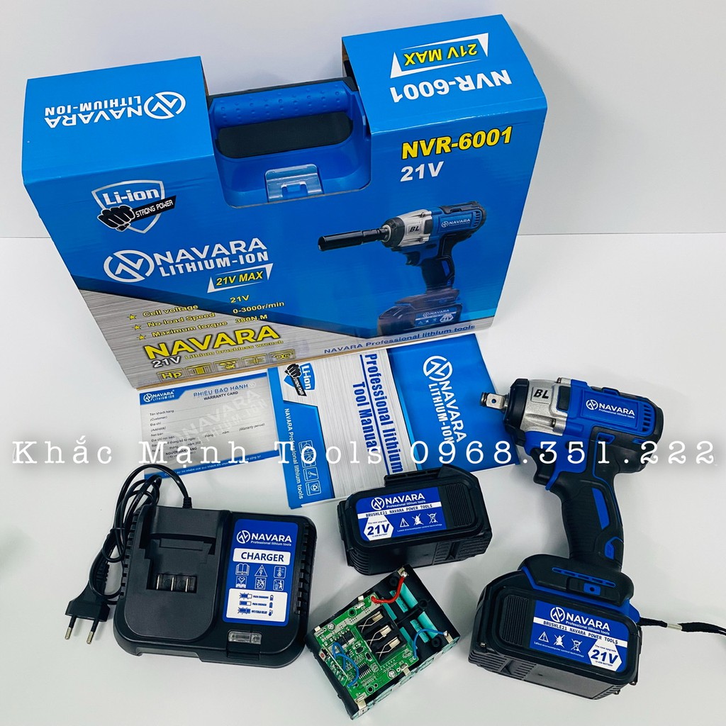 Máy Siết Bulong NAVARA NVR-6001 Tặng Bộ Phụ Kiện, Bảo Hành Chính Hãng 12 Tháng