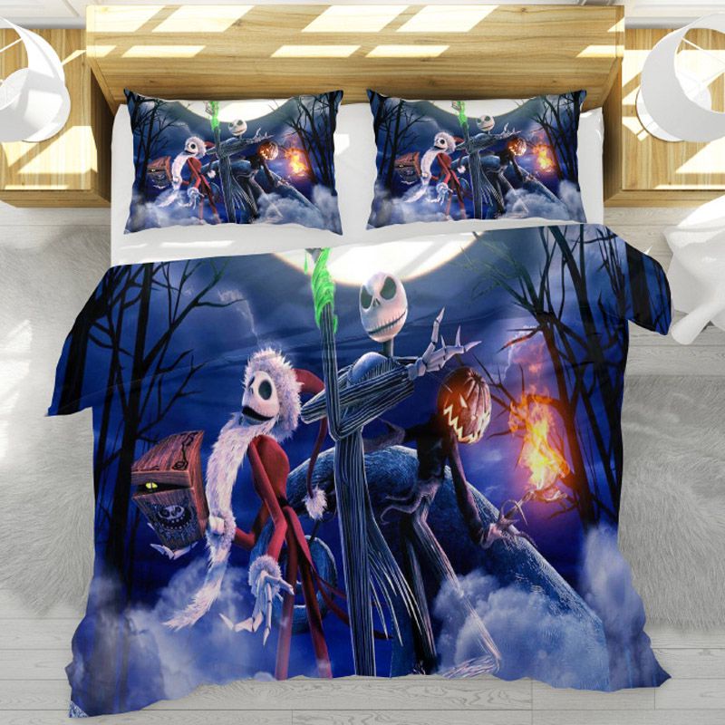 Bộ Chăn Ga Và Vỏ Gối 3 Sản Phẩm Họa Tiết Giáng Sinh Ốp