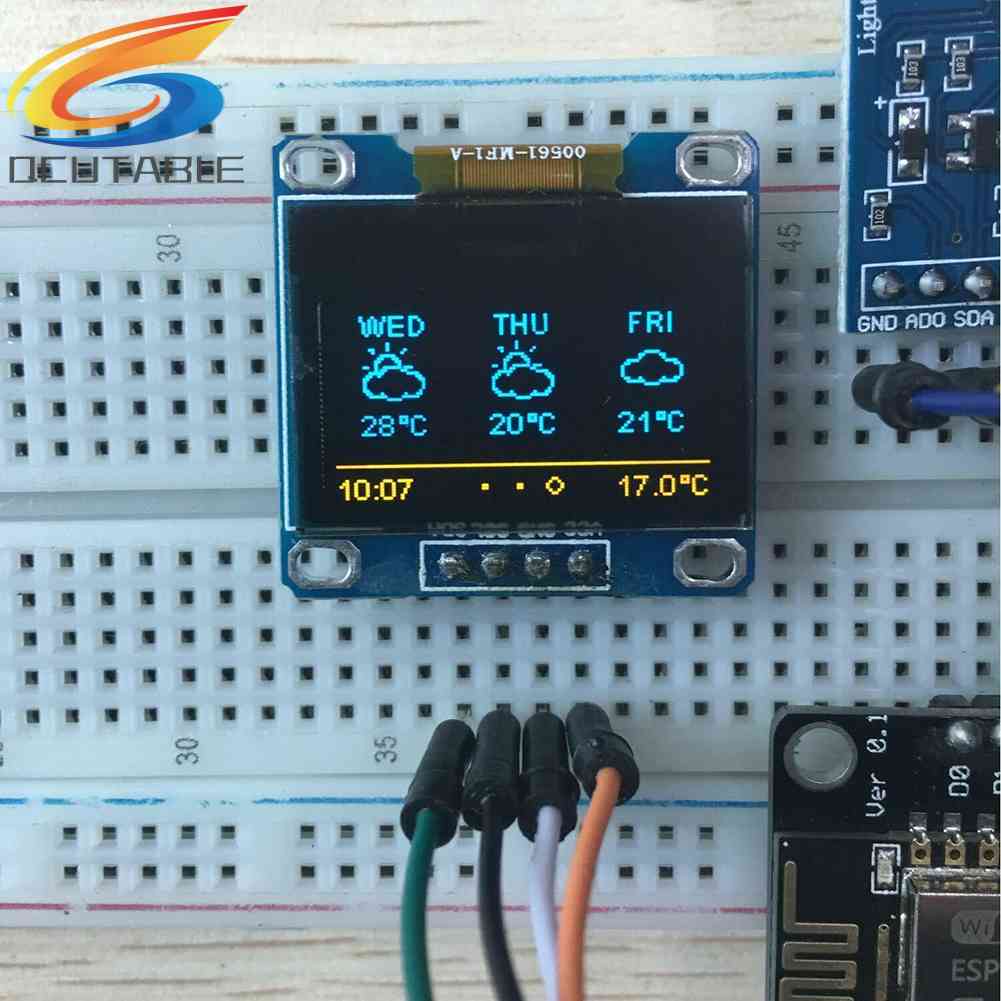 Bộ Linh Kiện Hiển Thị Nhiệt Độ Và Độ Ẩm ESP8266