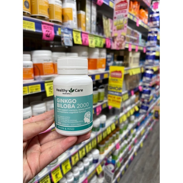 Bổ não Ginkgo Biloba Healthy Care 100 viên - Úc