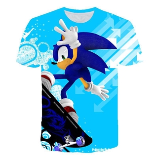 Áo thun in hình Sonic the hedgehog