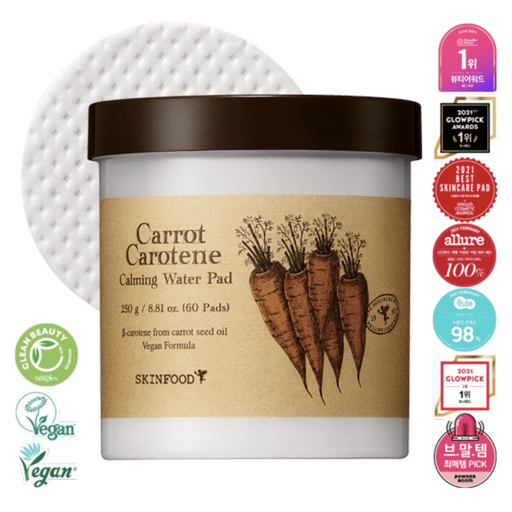SKINFOOD Carrot Carotene Calming Water Pad 250g / 60 sheet