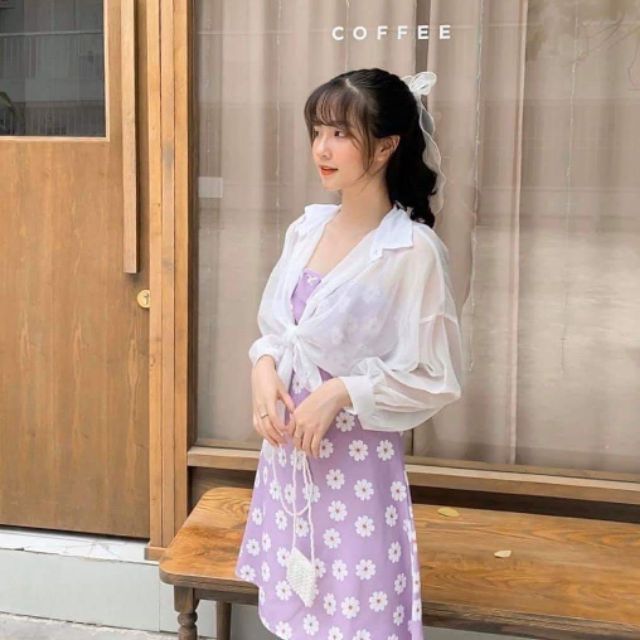 445k set đầm hoa cúc QC