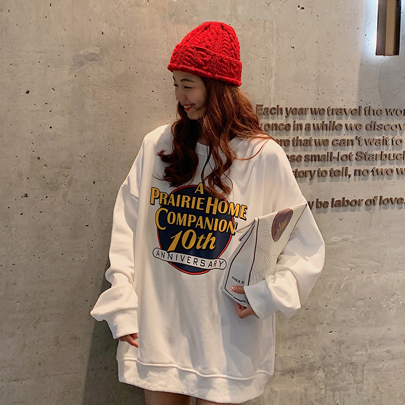 Áo Nỉ Sweater Form Rộng In Hình Phong Cách Hàn Quốc Dành Cho Nữ | BigBuy360 - bigbuy360.vn