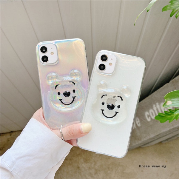 Ốp Điện Thoại Silicon Mềm Trong Suốt Hình Gấu Cho iPhone 6 / 6plus / 6splus / 7 / 7plus / 8 / 8plus / x / xs / se / xr / 11 / 12 / 13 / pro / max
