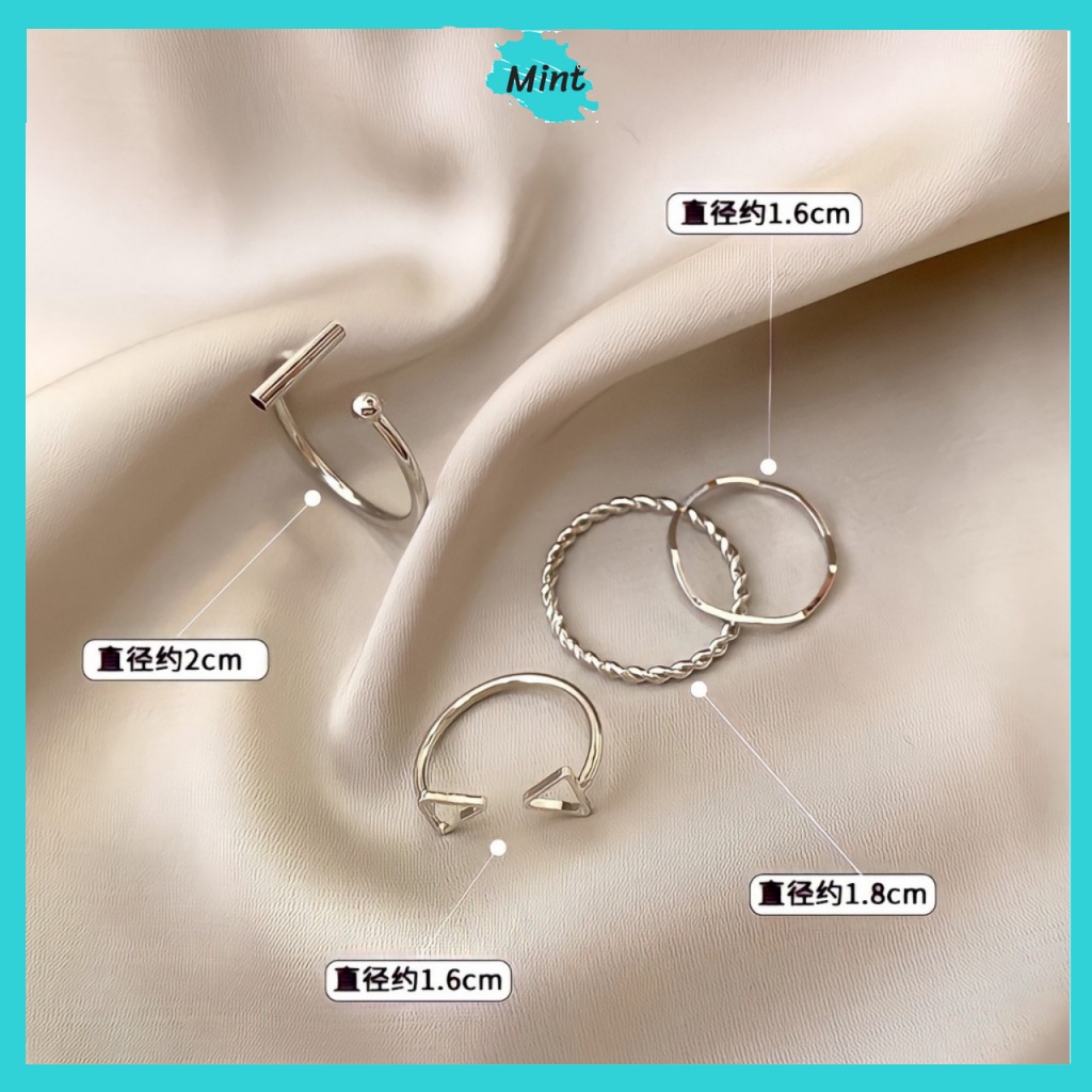 Bộ Nhẫn Nữ ❤️FREESHIP❤️ Set Nhẫn Siêu Hot Phối Đủ Phong Cách Sành Điệu - Set Nhẫn Phong Cách Hàn Quốc