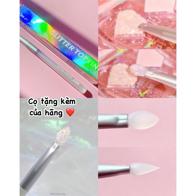 ( TẶNG CỌ ) PHẤN MẮT 2 MÀU I’M MEME JEWEL TOPPING GLITTER DUO + BRUSH