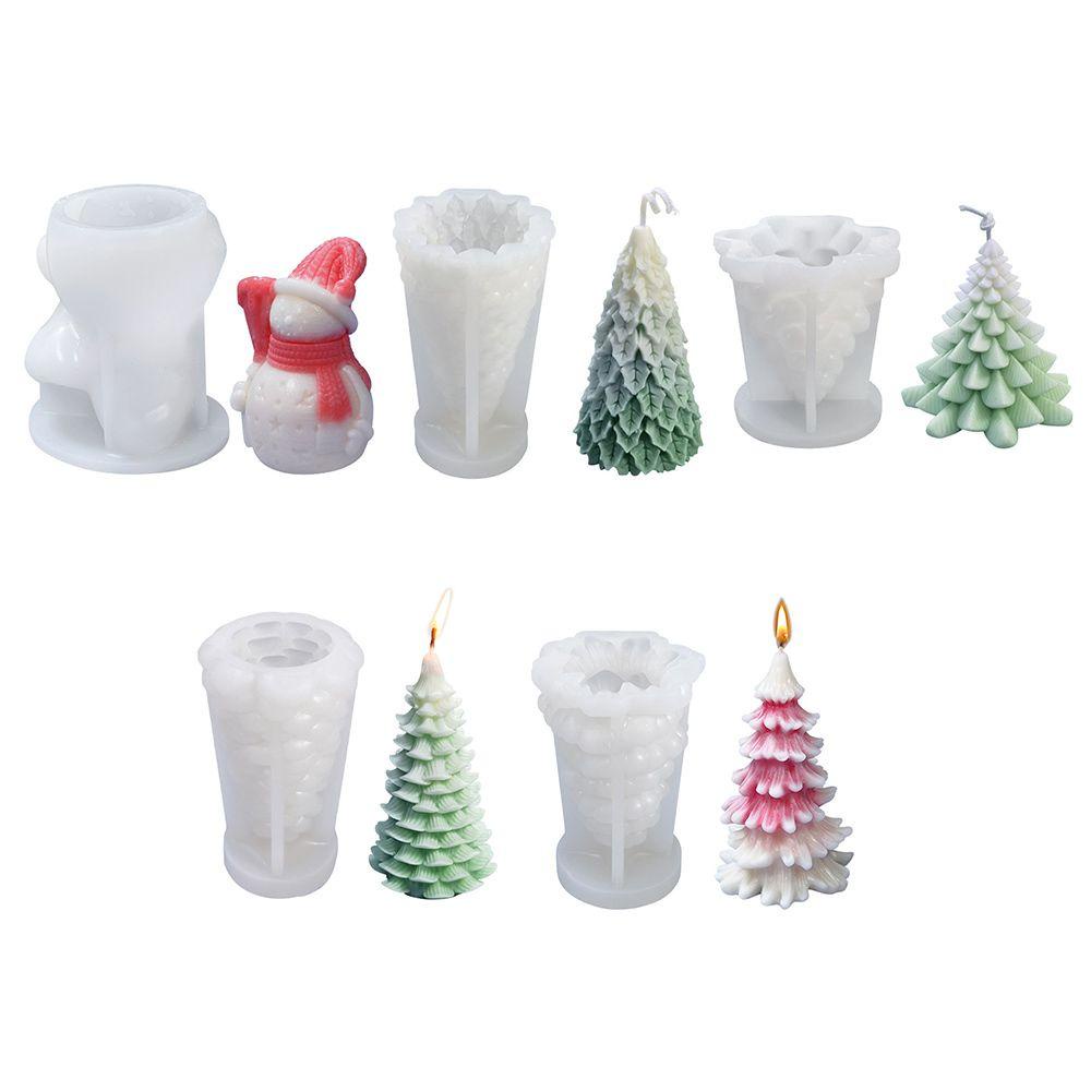 WTTLE Khuôn Silicone Làm Nến Hình Cây Thông Giáng Sinh