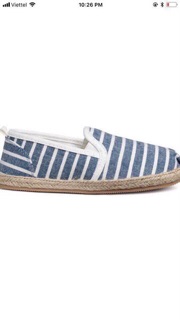 Giày slip-on đế cói