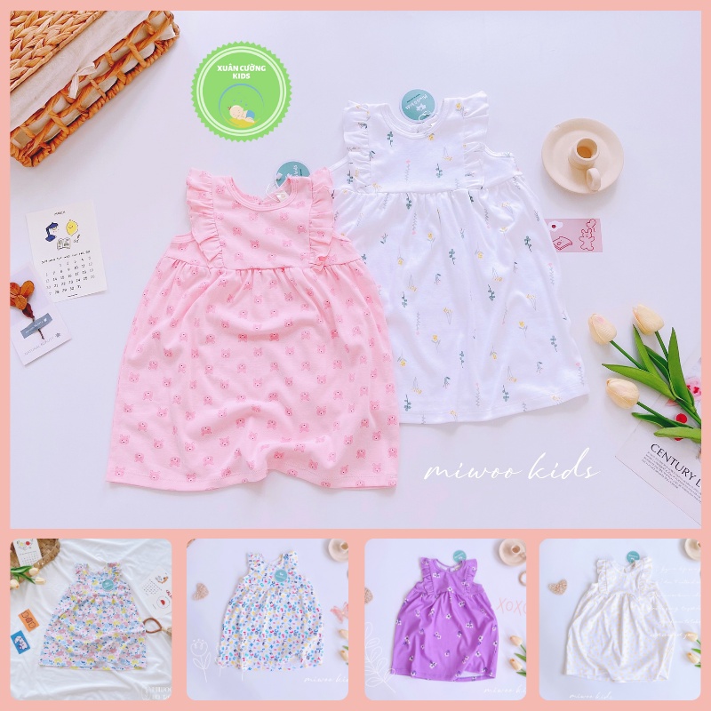 Đầm bé gái, váy cánh tiên Miwoo cho bé gái chất liệu cotton cao cấp, mềm mịn cho bé đi học đi chơi Xuân Cường Kids