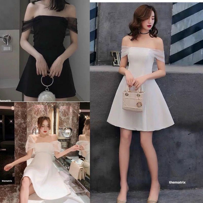 Đầm bệt vai dịu dàng