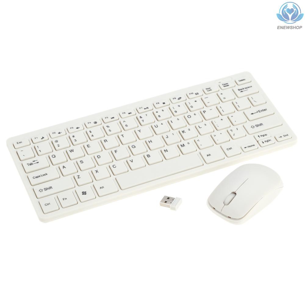 【enew】2.4G Ultra Slim Portable Wireless Keyboard and Mouse Combo with Keyboard Protective Film for Windows 7/8/XP/Vista/Desktop/ PC