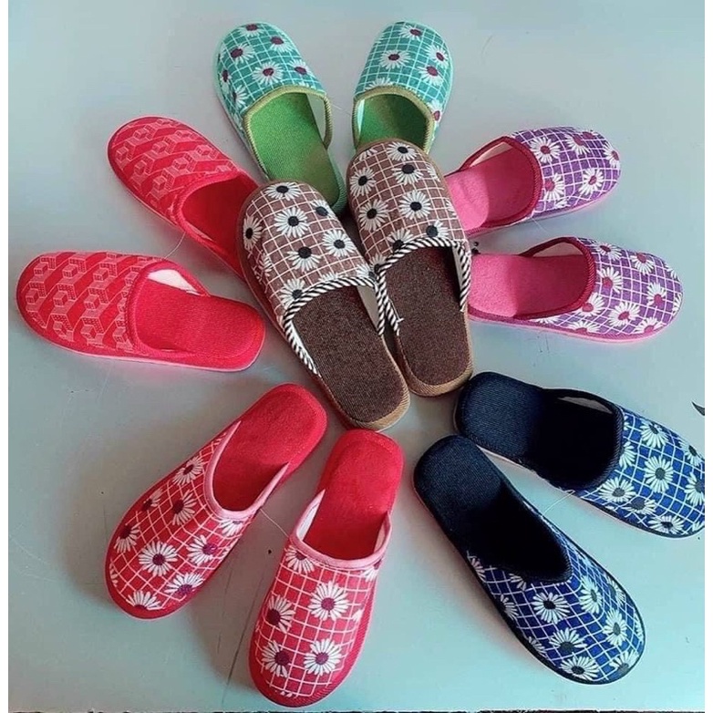 Dép bông  đi trong nhà đế xốp cực đẹp Free Size