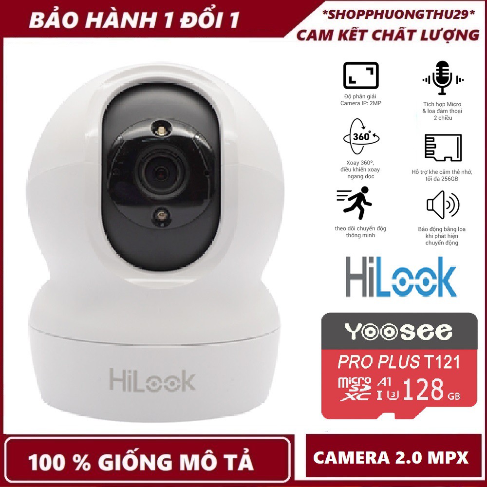 CAMERA WIFI HILOOK (Hikvision) IPC-P220-D/W 1080P Kèm thẻ nhớ (Tính năng cao hơn Ezviz C6N )-Bảo Hành 24 Tháng