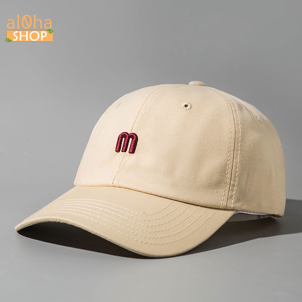 Mũ lưỡi trai - nón chống nắng chữ M unisex nam nữ phong cách thời trang, cá tính - al0ha Shop