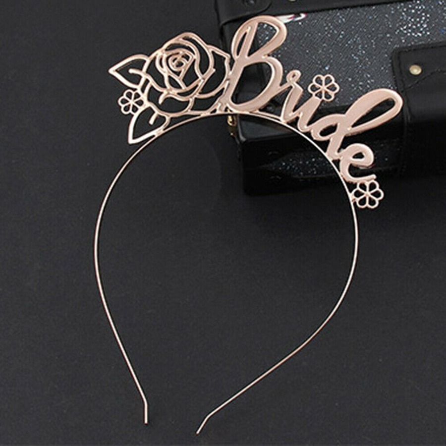 Cài tóc có họa tiết chữ Bride bằng kim loại thời trang Hàn Quốc bắt mắt