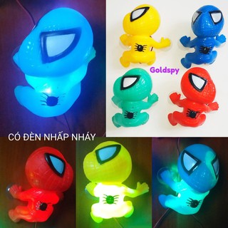 Người Nhện có đèn nhấp nháy Bám Xe Máy, Ô Tô - Có Đèn Nhấp Nháy