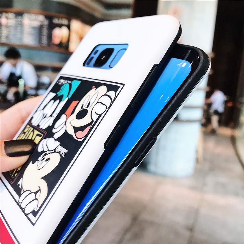 Ốp lưng mềm hình chuột Mickey cho Samsung S7 edge S8 S9 Plus Note 8 Note 9
