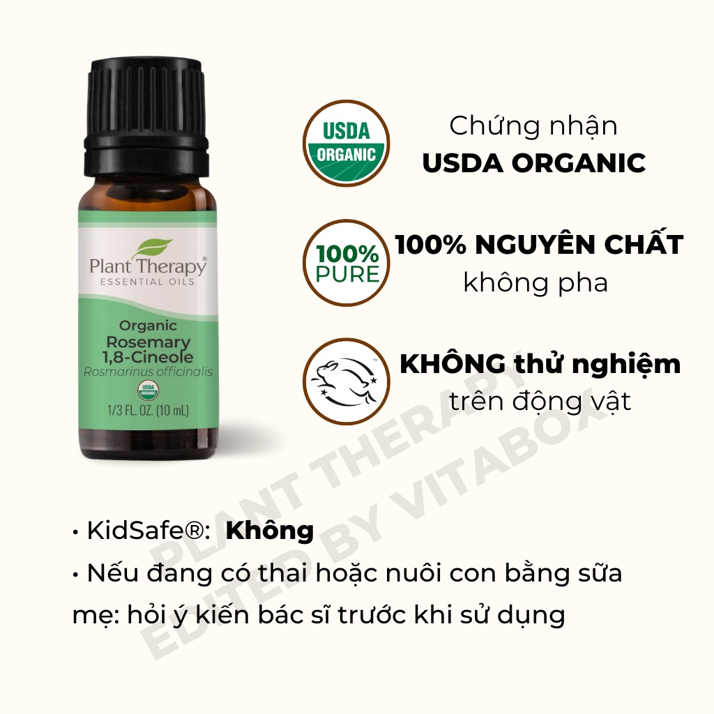 Plant Therapy - Tinh dầu hữu cơ Hương Thảo  - Organic pure essential oil