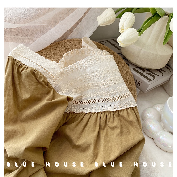 Áo Sơ Mi Nữ Tay Dài Cổ Vuông Rộng Phong Cách Hàn Quốc baju baju wanita Lenan panjang