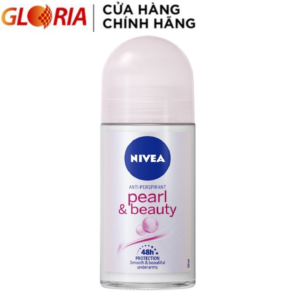 Lăn Ngăn Mùi Giảm Thâm Và Dưỡng Trắng Nivea Pearl &amp; Beauty Hiệu Quả Suốt 48h 50ml - 83735