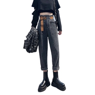 Quần yếm jeans lưng cao thời trang cho nữ