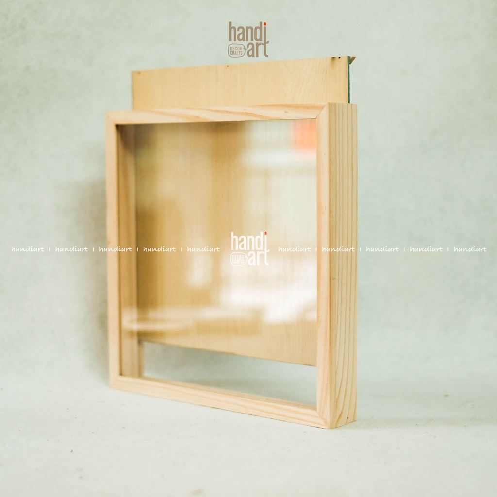 Hộp gỗ trang trí, Khung hộp đèn 3D, tranh hộp 30x30cm
