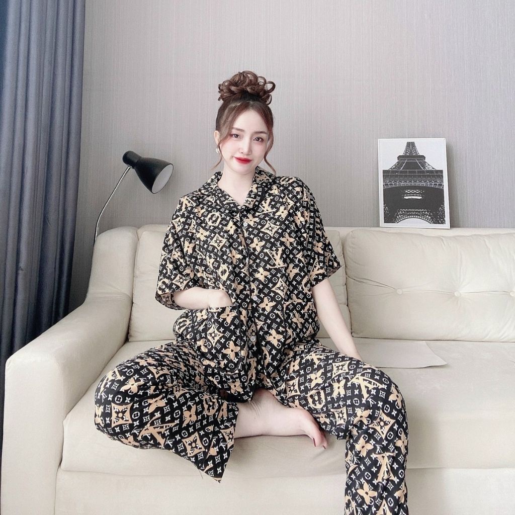 Đồ Ngủ Nữ Đồ Ngủ Pijama lụa cao cấp mềm mại xinh xắn&lt;63kg