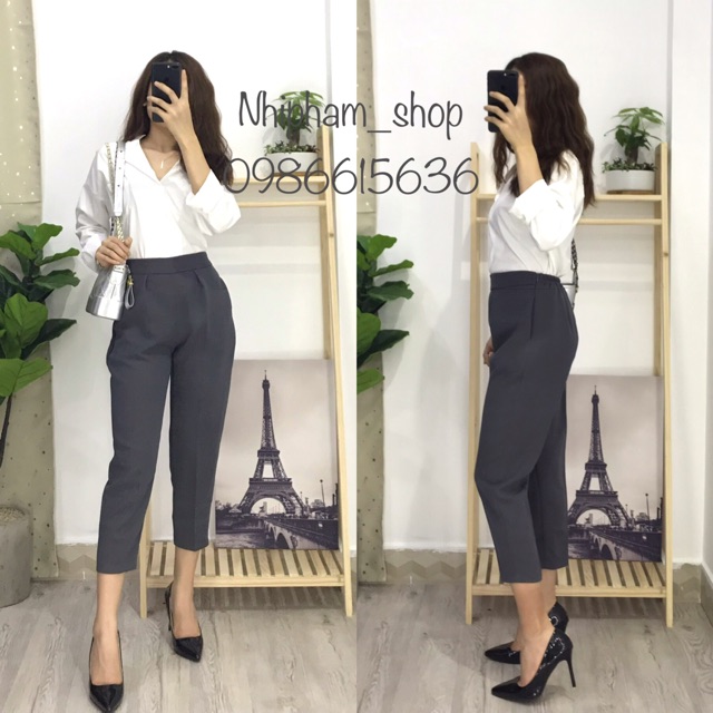 [Mã WASTMAY giảm 15% tối đa 30K đơn 150K] Quần Baggy Nữ Lửng Lưng Thun/Chất tuyết mưa L1/Ảnh thật | BigBuy360 - bigbuy360.vn