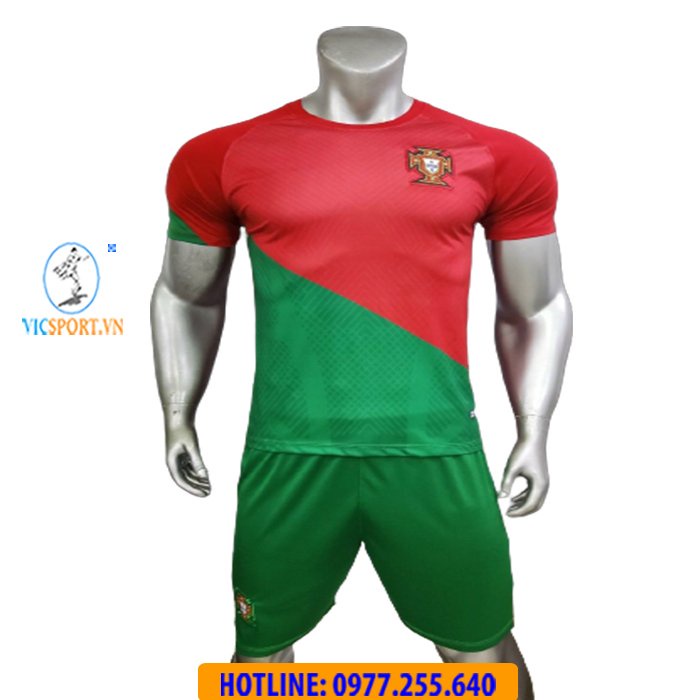 Áo Đá Bóng, Quần Áo Đá Banh Đội Tuyển Bồ Đào Nha 22-23 Thun Lạnh Thoáng mát- Vicsport