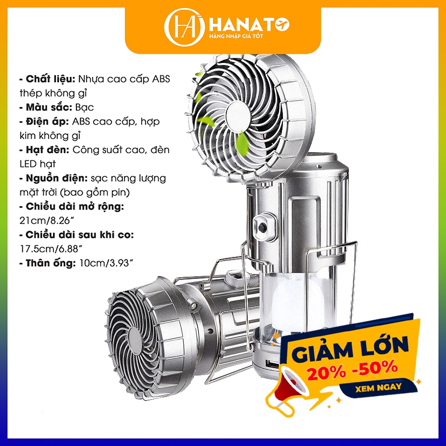 Đèn pin sạc năng lượng mặt trời 3 trong 1, đèn pin 3 trong 1, Đèn rút tích điện sạc bằng năng lương mặt trời, hanato