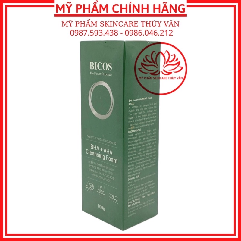 Sữa Rửa Mặt Sạch Sâu Chính Hãng BICOS 100g