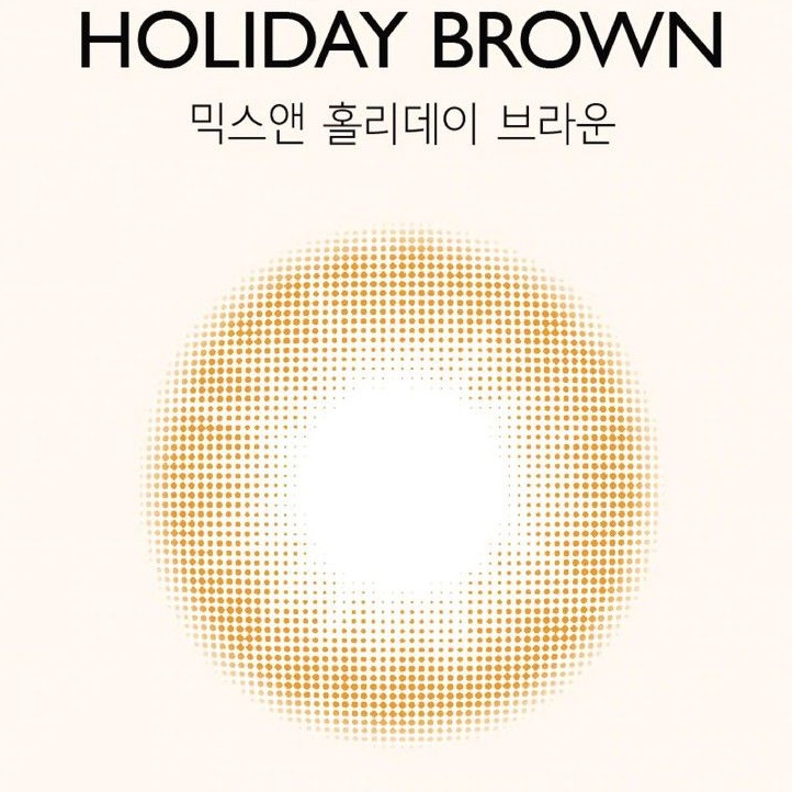 Kính Áp Tròng Nội Địa Hàn ANN365 Màu Nâu Mật Ong Mix Holiday Brown (1 Tháng)