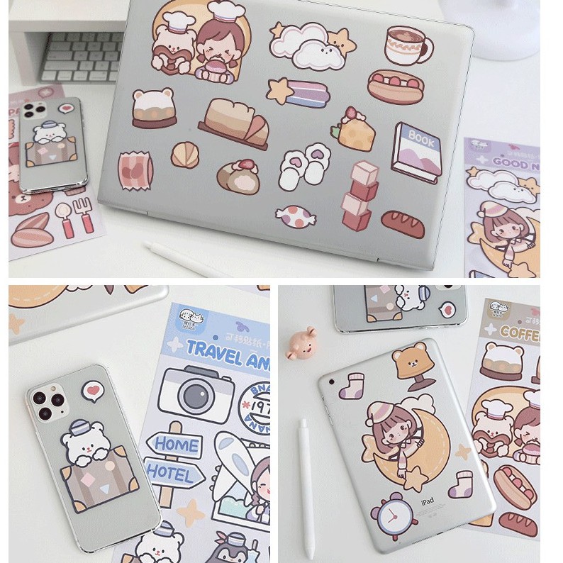 (Video) Tờ Sticker Tilado (Trang trí Laptop- Mũ BH - Vali)