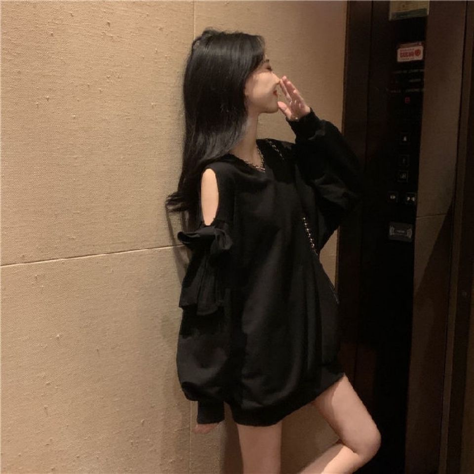 Áo Cotton Dáng Rộng Hở Vai Phong Cách Hàn Quốc Thiết Kế Mới Cho Nữ
