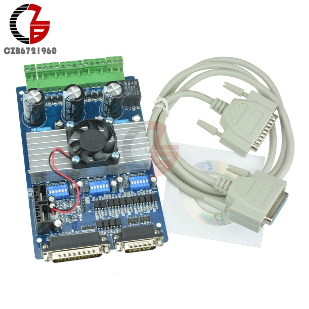 3 Axis TB6560 Stepper Motor Driver Controller Board 3.5A CNC DC Motor Drive Module DC 12V-36V for Unipolar Bipolar Stepper Motor