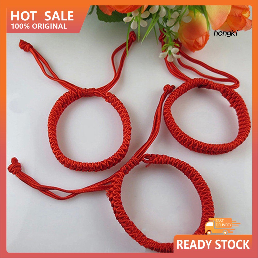 HANDMADE Vòng Tay Bện Dây Đỏ Thời Trang Cho Nam Nữ