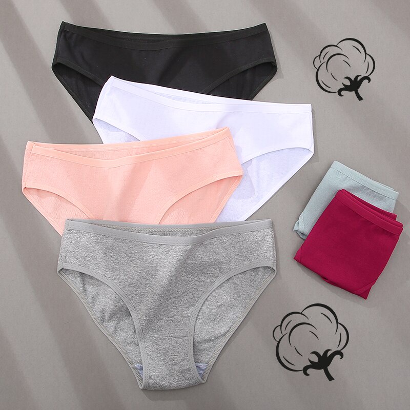 Finetoo Quần Lót Cotton Màu Trơn Mềm Mại Size M - Xl
