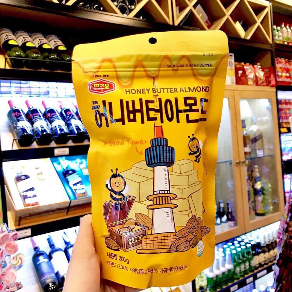 Hạnh nhân bơ mật ong Hàn Quốc - 200gr - hương vị ngọt ngào từ xứ kim chi