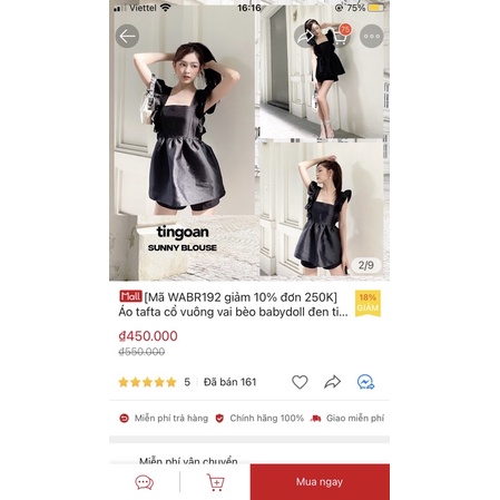 Áo Sunny Blouse Tingoan sz M ( SOLD )