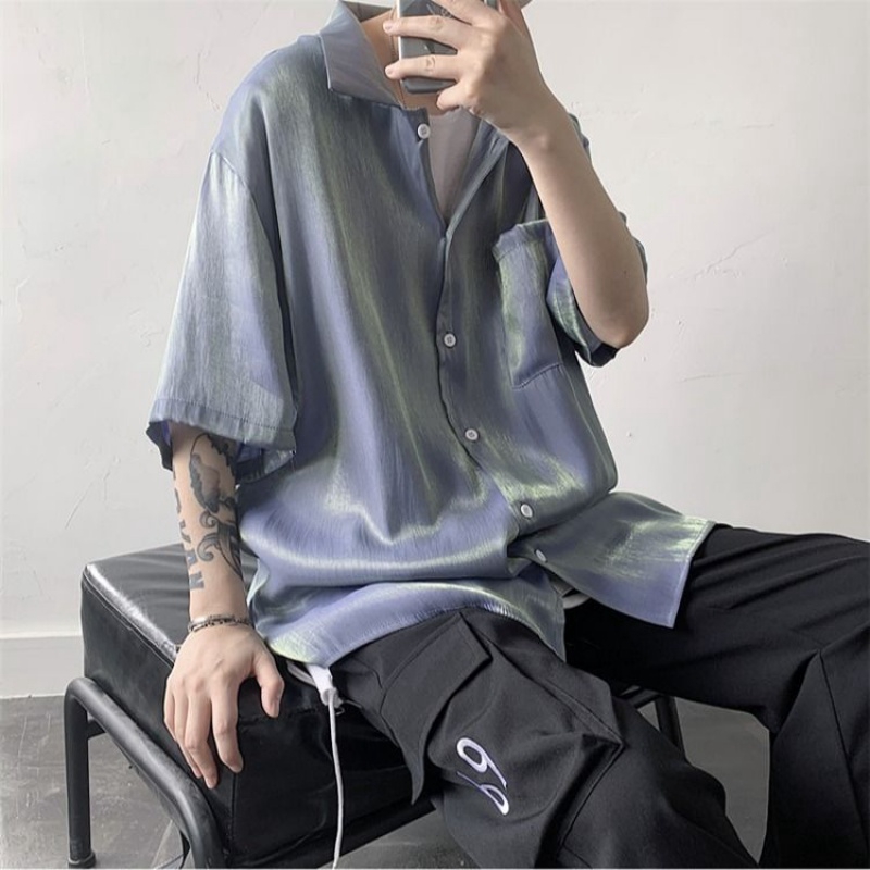 Áo Sơ Mi Tay Ngắn Phong Cách Hàn Quốc Dành Cho Nam | BigBuy360 - bigbuy360.vn