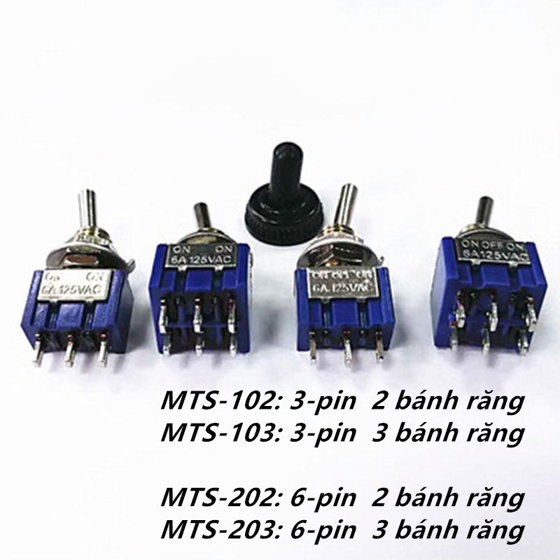 Công tắc bật tắt MTS-102/MTS-103/MTS-202/MTS-203 3 vị trí 3 chân / 6 chân