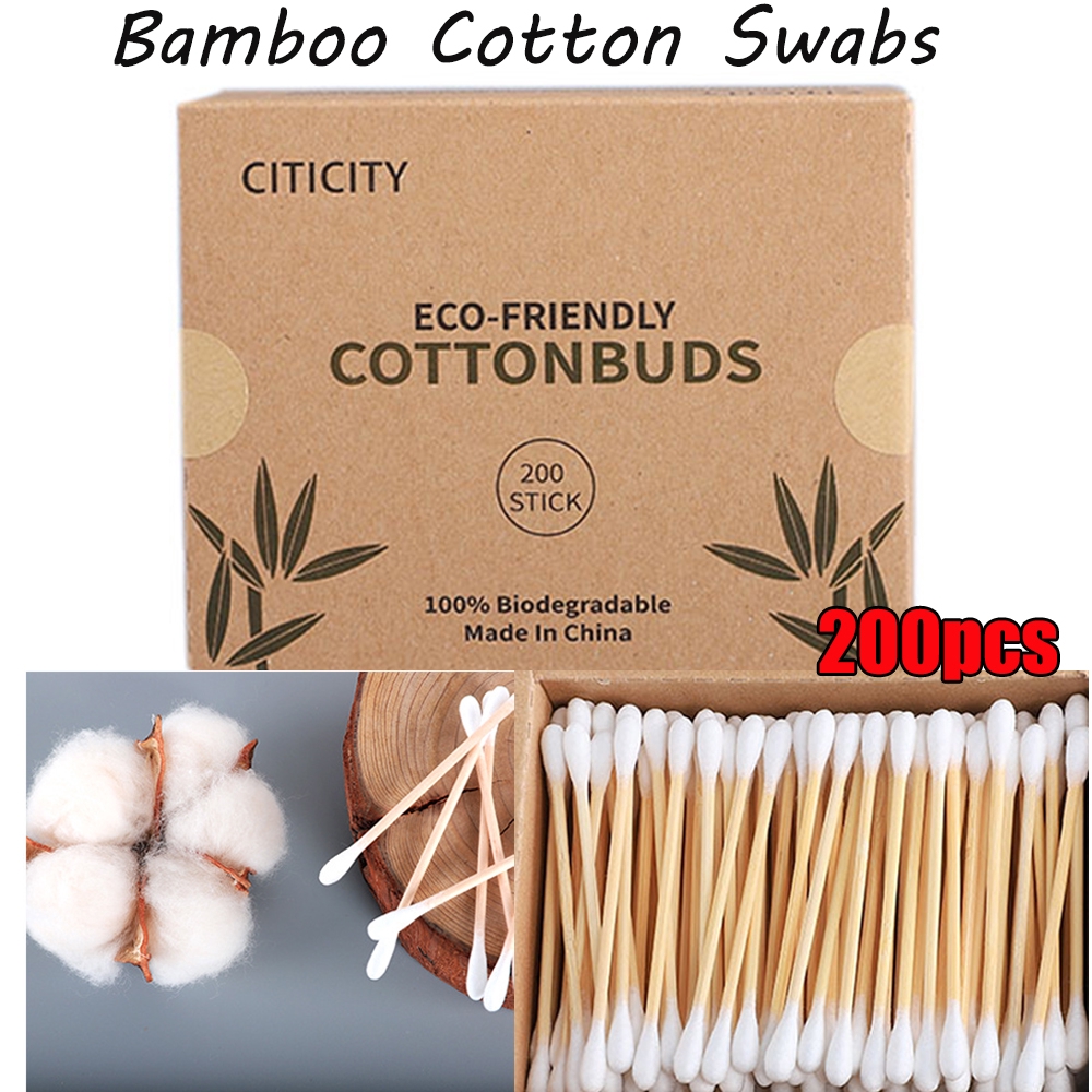 Hộp 200 Tăm Bông Thân Thiện Môi Trường
