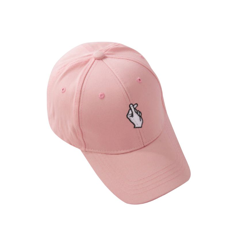 Mũ Lưỡi Trai Thêu Hình Trái Tim 22 Màu Sắc Tùy Chọn Phong Cách Hàn Quốc