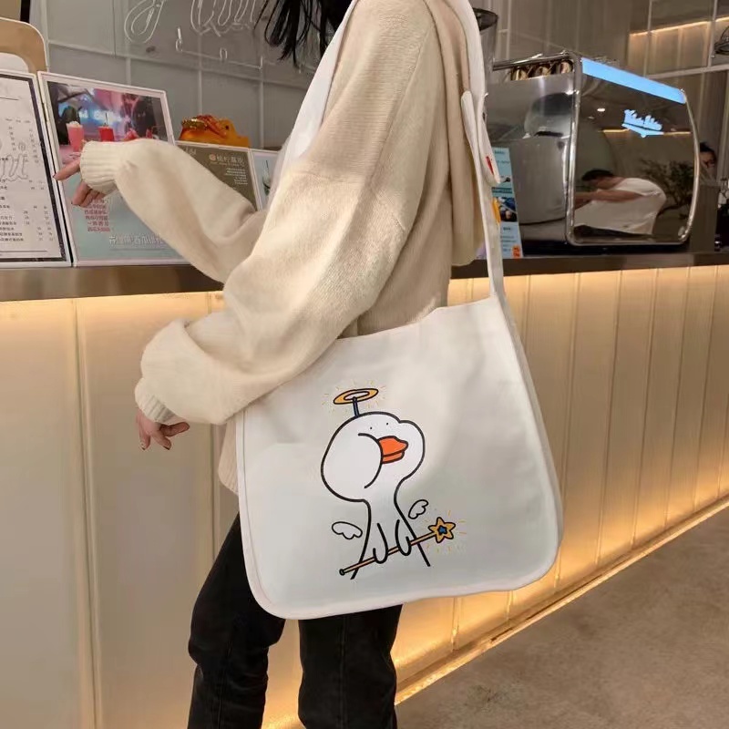 Túi Xách Tote Chất Liệu Canvas Thời Trang Xuân Hạ Hàn Quốc Kiểu Dáng Mới 2022 Cho Nữ