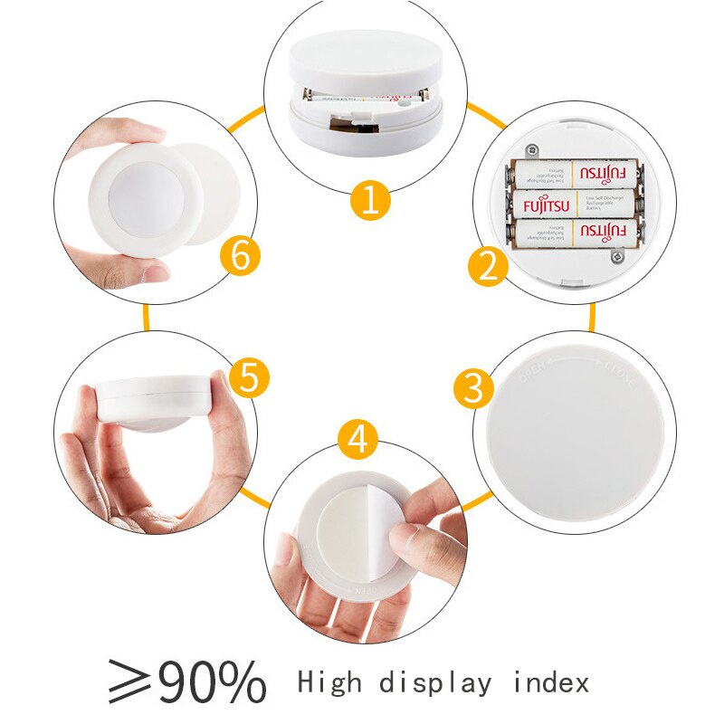 16 Color Light Remote Control Cabinet Light Led Pressing Night Light Fast Strobe Atmosphere Pat Light