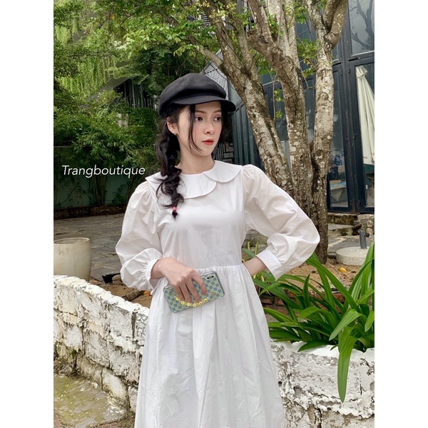 Đầm Babydoll cổ sen | BigBuy360 - bigbuy360.vn